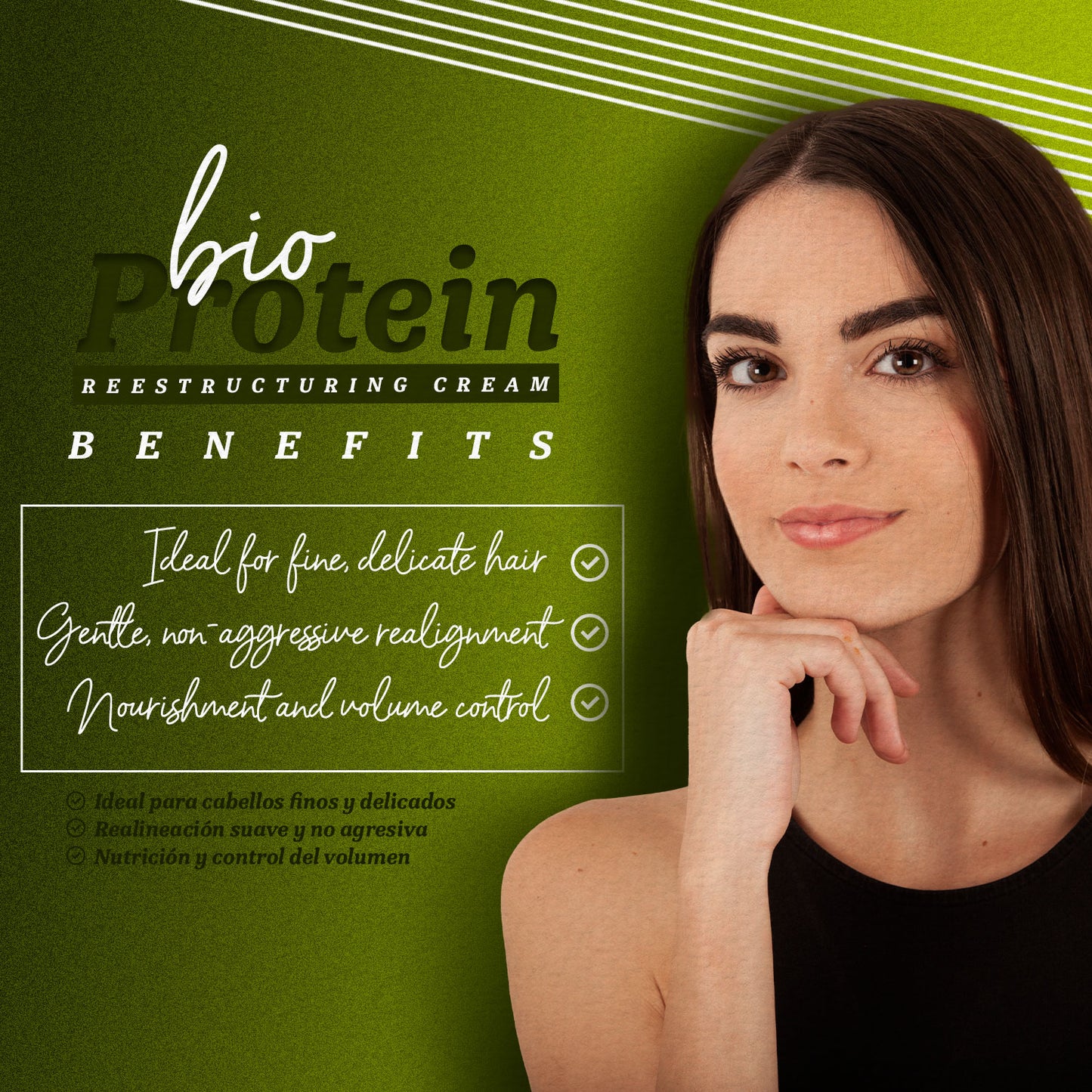Expert Hair Bio Protein Crema Reestructurante Orgánica para Cabello Fino y Delicado 1L/33.8 fl.oz