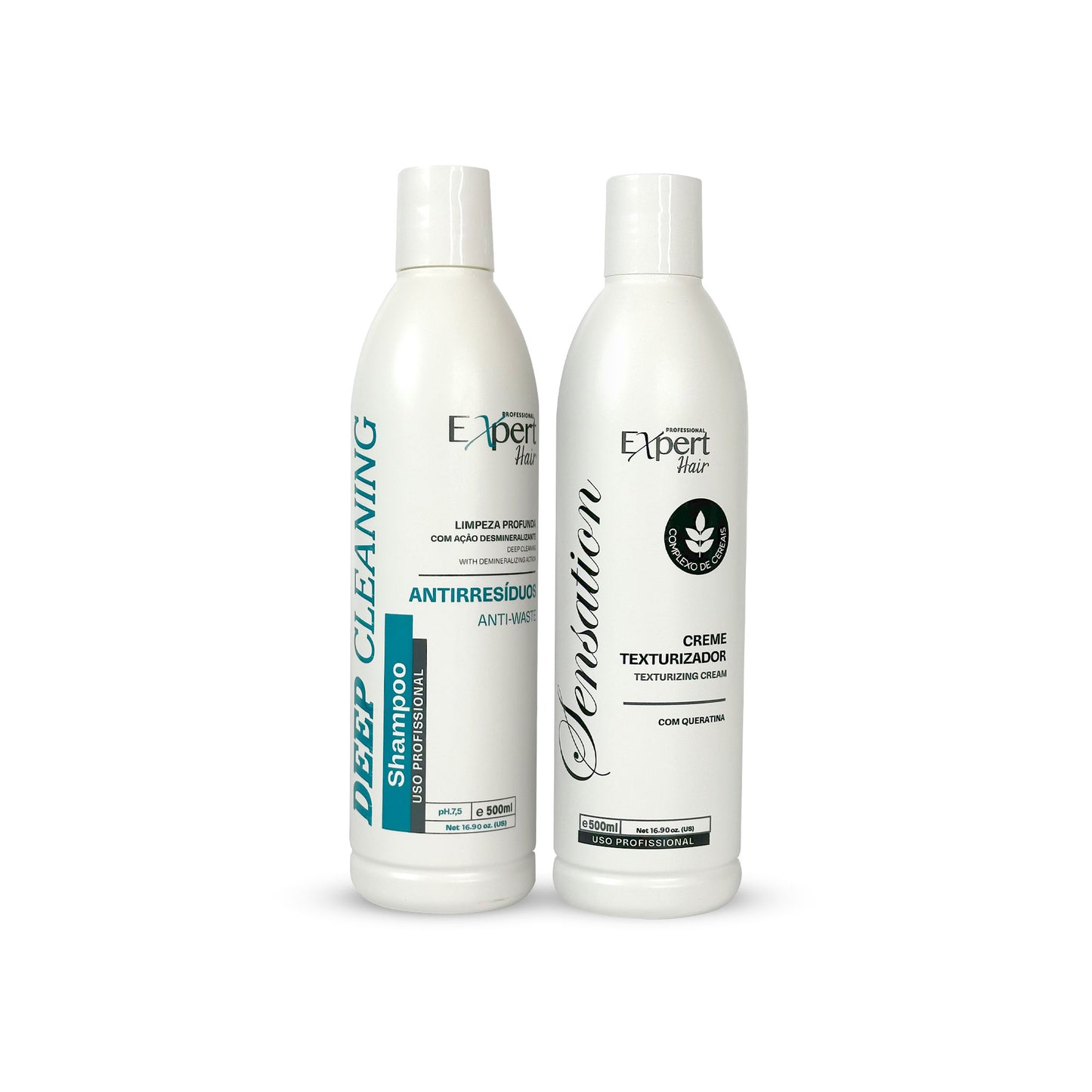Expert Hair Perfect Straightening Kit - Deep Cleansing Shampoo and Sensation Texturizing Cream 2x500ml/16.9fl.oz