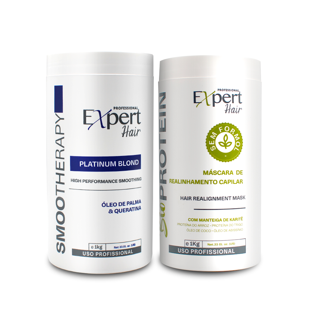 Kit Mascarilla Capilar Expert Botoexpert PatinumBlond + Crema Capilar Bio Proteica 2x1kg/2x35.2 oz