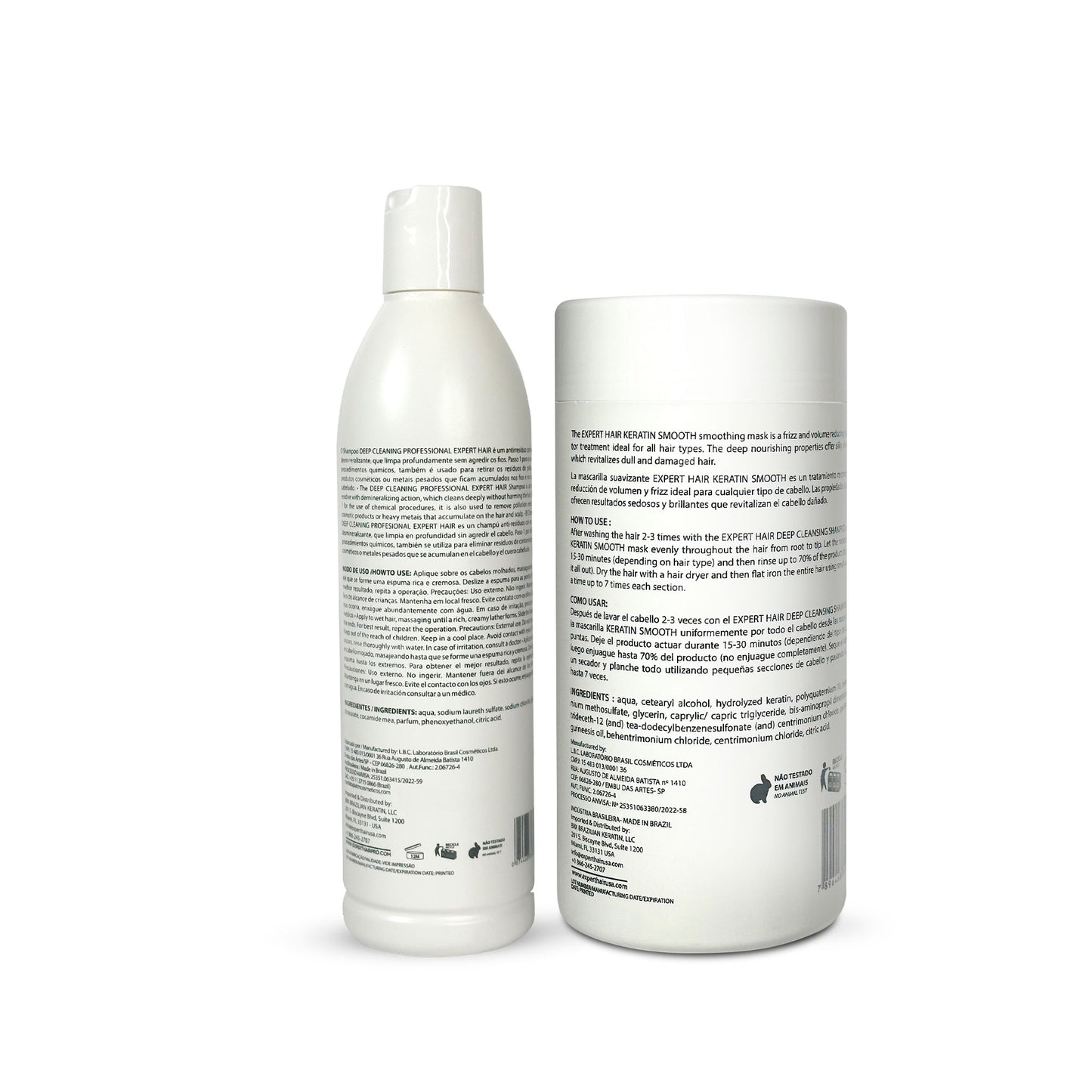 Expert Hair BotoExpert Kit - Keratin Smooth Restructuring Cream + Anti-residue Shampoo