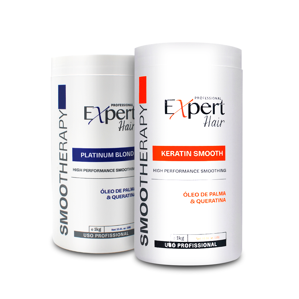 Kit Expert Hair Botox BotoExpert Keratin Smooth + Mask Platinum Blond Treatment 2x1kg/35.2 fl.oz